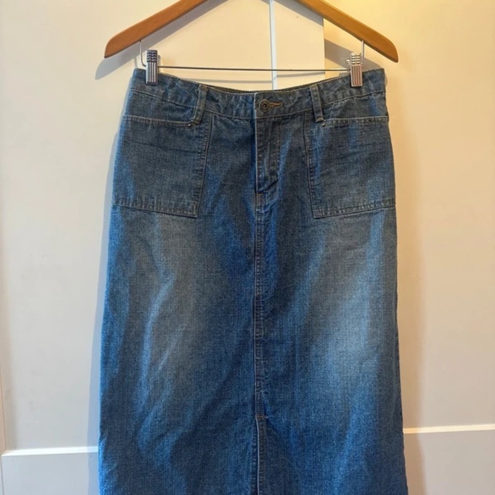 Zana Di Blue Denim A-Line Skirt